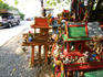 Spirit house on roadside.