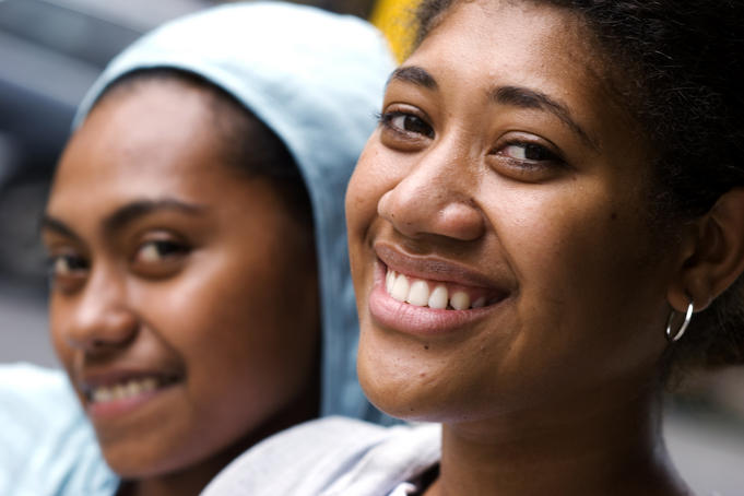 Portrait of Fijian women.