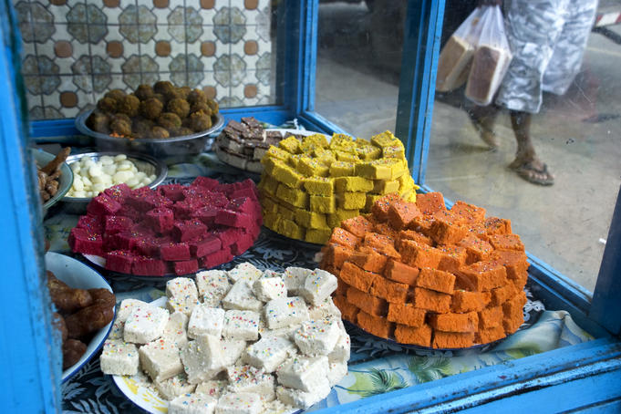 Indian sweet stall.
