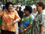 Fijian women in street.