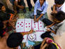 Group of people gambling.