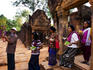 People carrying offerings, Bantea Srei.