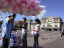 Children buying ice cream near the National Palace.