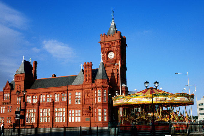The Customs House, Classic Victorian Gothic architecture, and merry-go-round.