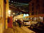 Patrons leave St. Ann's warehouse after a performance in Dumbo, Brooklyn
