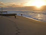 Ansteys Beach at sunset.