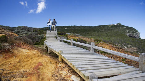 Walking boardwalk at Cape Peninsula.