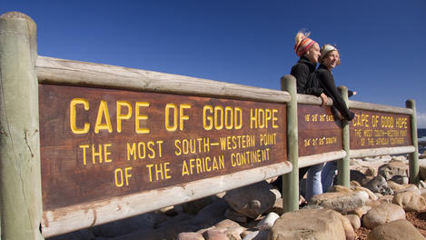 Cape of Good Hope sign on Cape Peninsula.