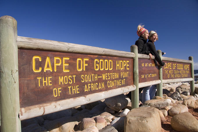 Cape of Good Hope sign on Cape Peninsula.