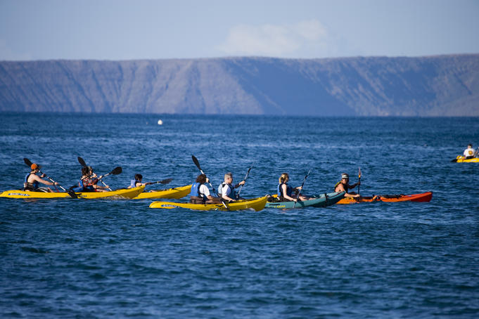 Kayaking at Makena Landing, South Maui.