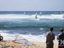 Watching windsurfers at Ho'okipa Beach, Pai'ia, North Shore.