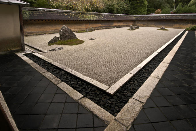 Ryoan-ji Zen Temple rock garden.