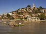 Fishermen with butterfly (mariposa) nets on Lago Patzcuaro in front of Isla Janitzio.