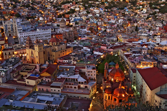Guanajuato cityscape at dusk