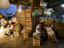 Fruit sellers at Crawford Market relaxing in the evening.