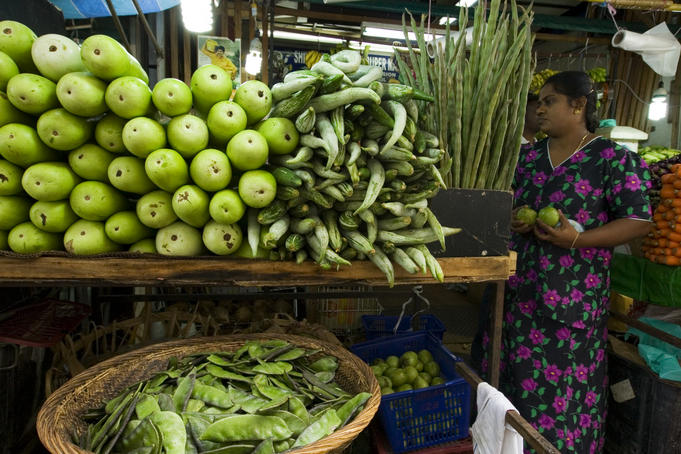 Vegetable stall along Buffalo Road in Little India.