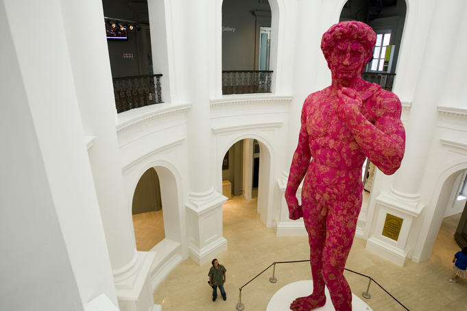 David replica statue in the Rotunda, National Museum of Singapore.
