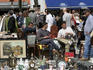 Traders at the Place du Jeu-de-Balle flea market.