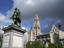 Rubens statue and Cathedral.