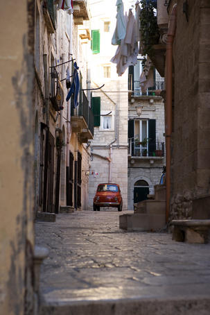 Fiat 500 Bambino car in back