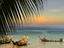 Karon Beach with wooden boats.
