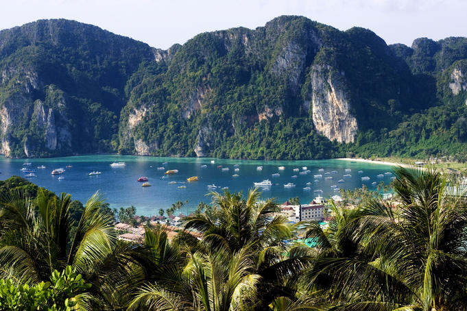 Overlooking Rai Leh West Beach.