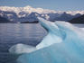 Blue iceberg from the Columbia Glacier, looking across Prince William Sound.