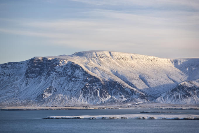 Fjords seen from Reykjavik.