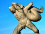 A man carrying a woman on his back; a sculpture in Vigeland Park by Gustav Vigeland