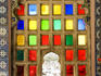 Coloured window detail in City Palace.