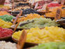 Candied fruits for sale at Sineu Wednesday market.