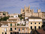 Houses and La Seu Palma Cathedral.