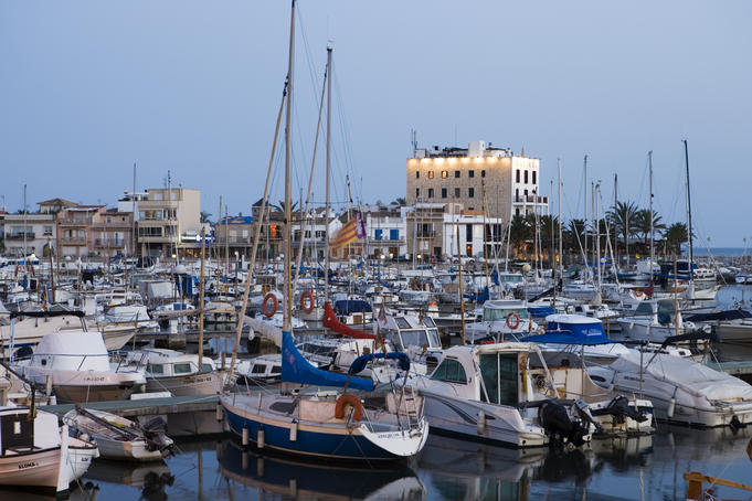 Portixol Marina at dusk.