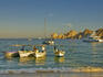 Panga boats at Playa Medano.