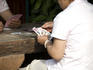 Winning hand - Card game, Guilin Park.