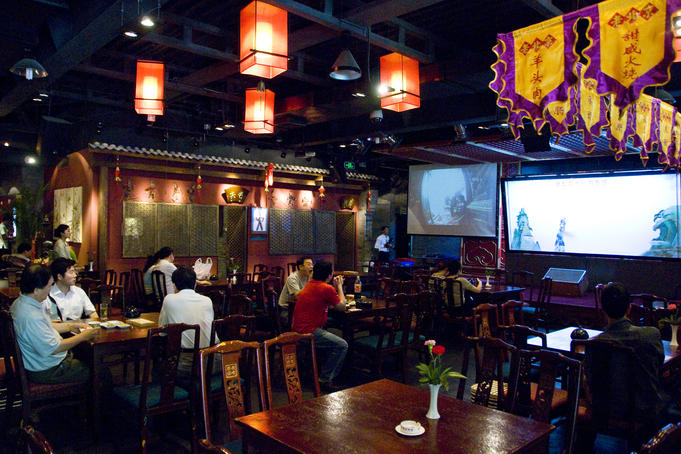 Lao She Teahouse interior.