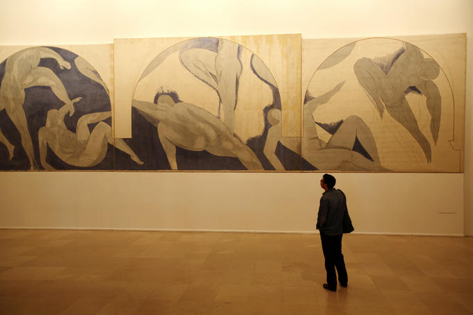 Matisse's work display in permanent exhibition in Musee d'Art Moderne de la Ville de Paris.