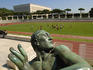 Foro Italico statue detail and field.
