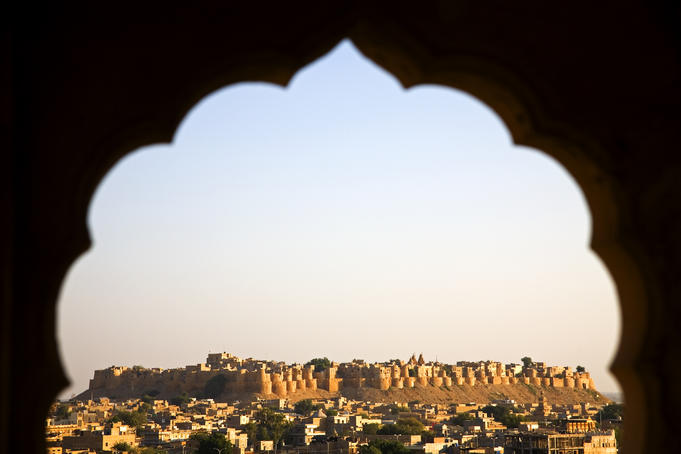 Jaisalmer Fort from Vyass Chhatris.