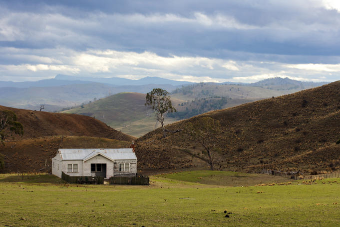 Old farm house 20km outside of Bothwell, central Tasmania.