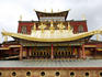Gilded rootop at Ganden Sumtseling Gompa (Songzanlin Si) monastery.