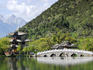 Bridge and pavilion at Black Dragon Pool Park (Heilongtan Gongyuan).