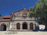 Church facade and old olive tree at Mission San Antonio de Padua, near King City.