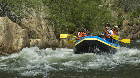 Rafting at Kern River rapids, near Kernville.