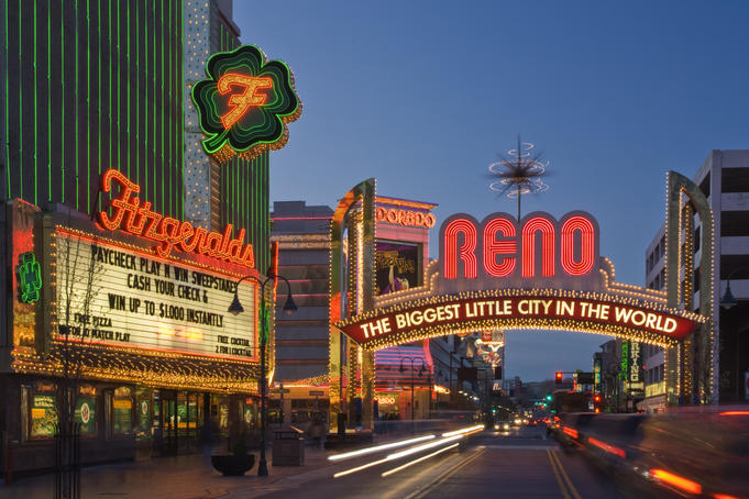 "Reno - The biggest little city in the world" famous neon sign.