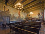 Mural of Ivan Rodriguez Cabrillo's 1542 arrival at Las Canoas and Canalino Indians, inside Mural Room, County Courthouse.