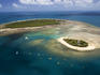 Aerial of Low Isles island off the coast of Port Douglas.
