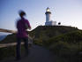 Cape Byron Lighthouse at dusk.