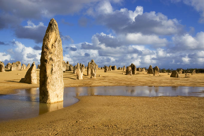 Limestone formations in Pinnacles Desert, near town of Cervantes.