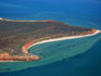 Aerial of Cape Peron North, the tip of Francois Peron National Park - where desert meets the sea.